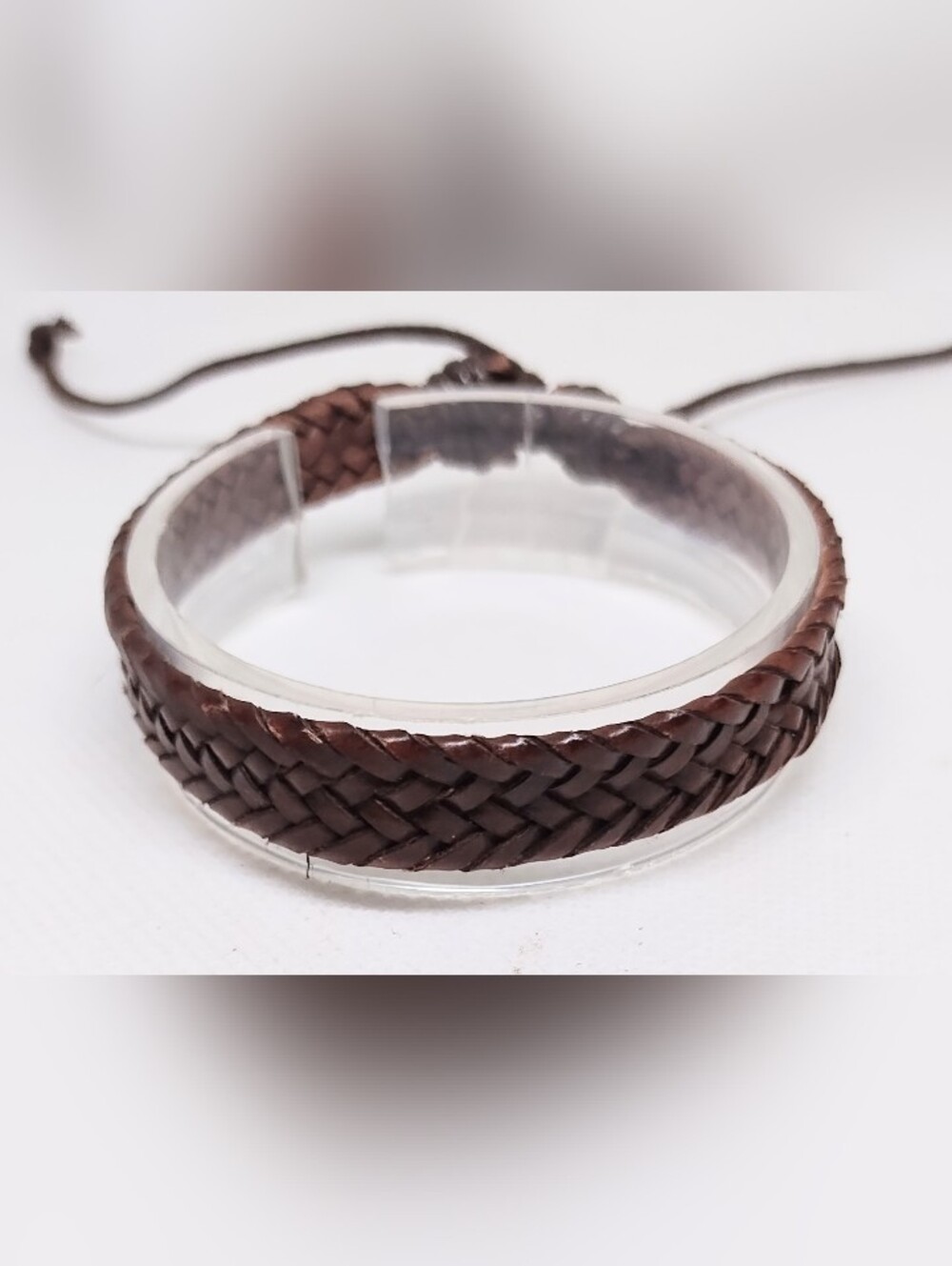 Men's Bracelet Leather Braided Brown New Jewelry G13